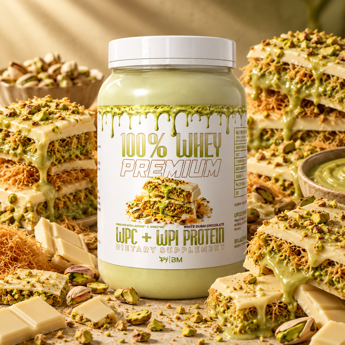 100% PREMIUM WHEY WHITE DUBAI CHOCOLATE