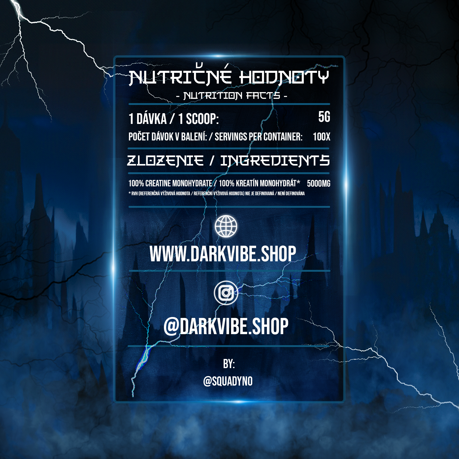 DARK VIBE CREATINE MONOHYDRATE